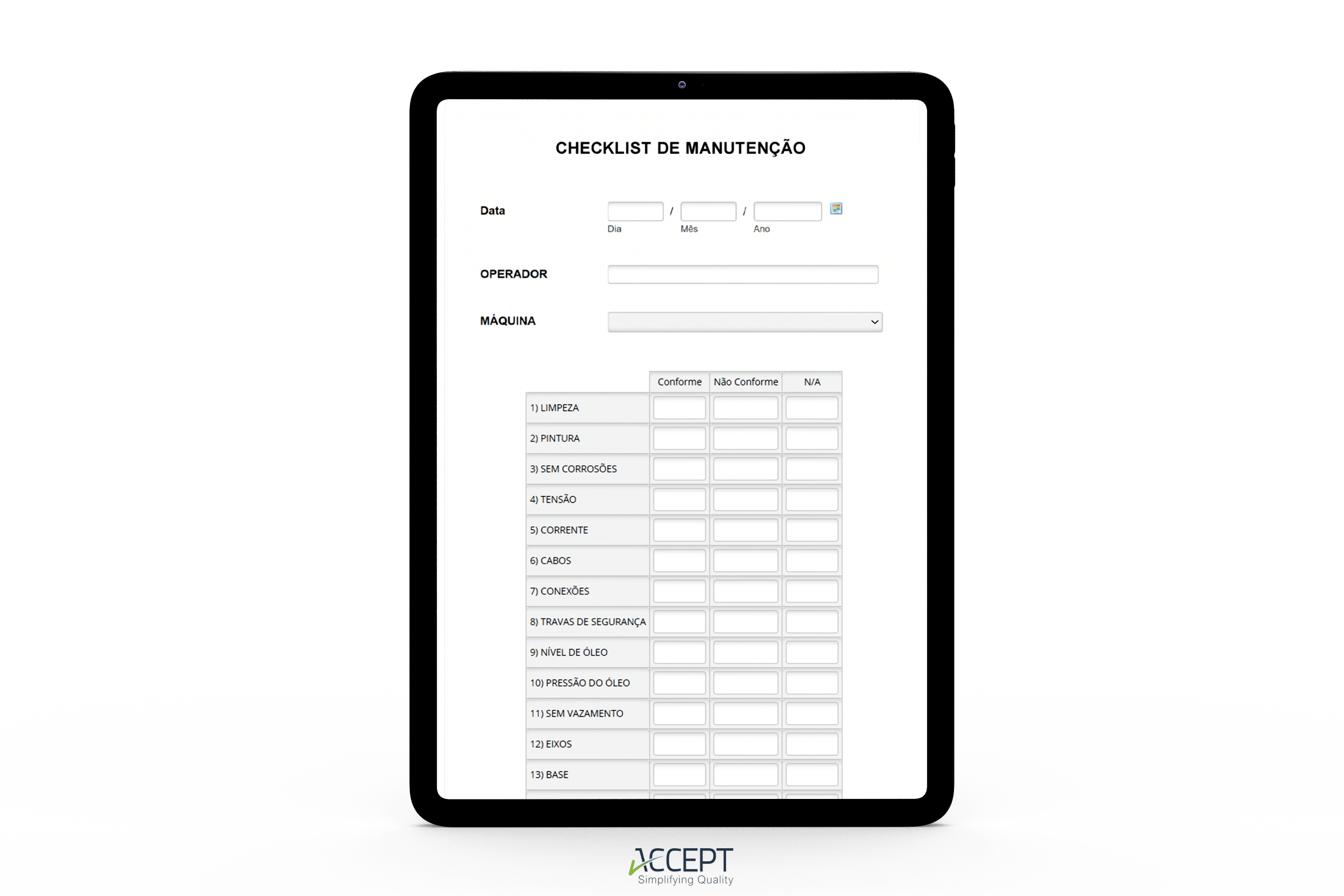 checklists na indústria de moldes