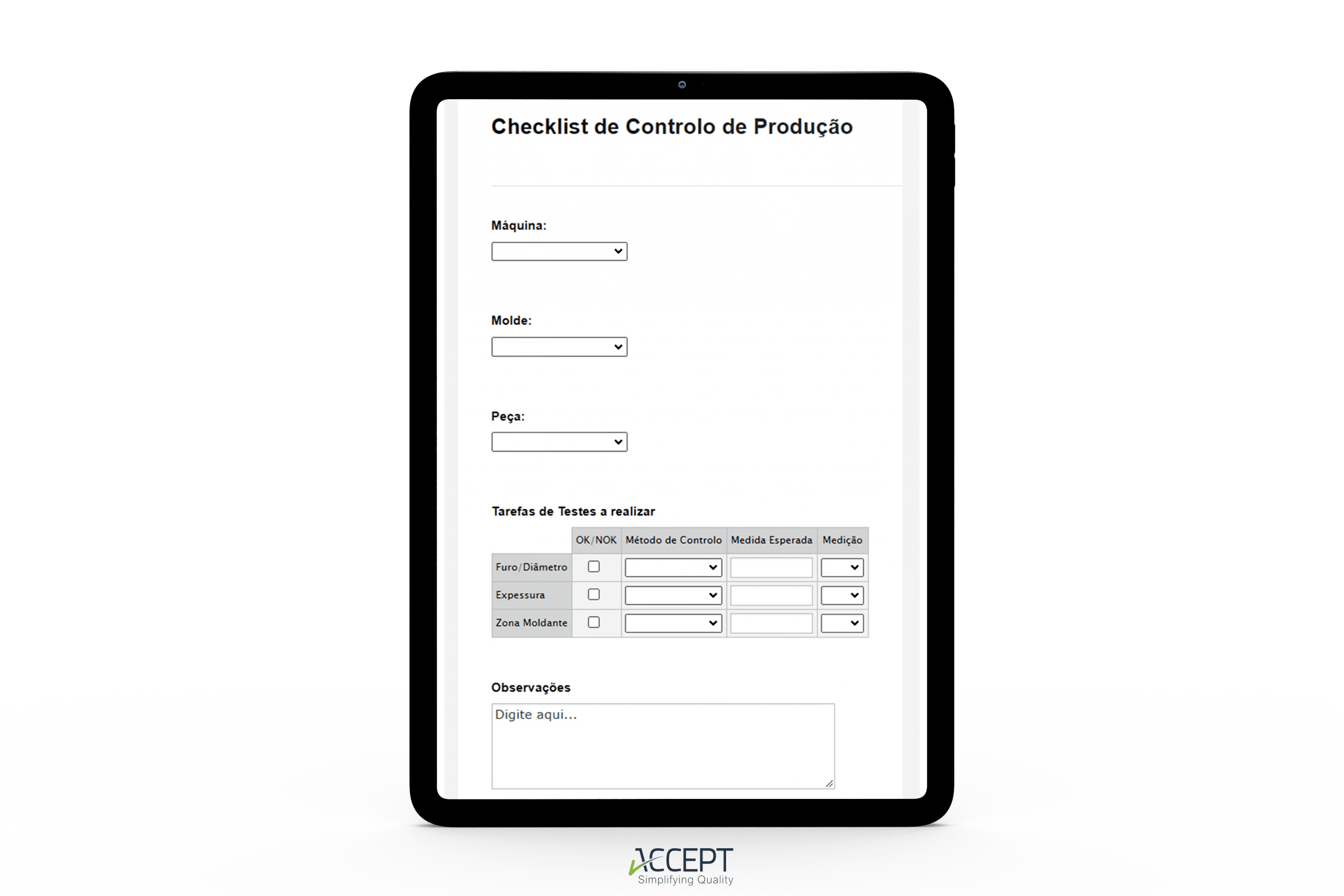 checklists na indústria de moldes