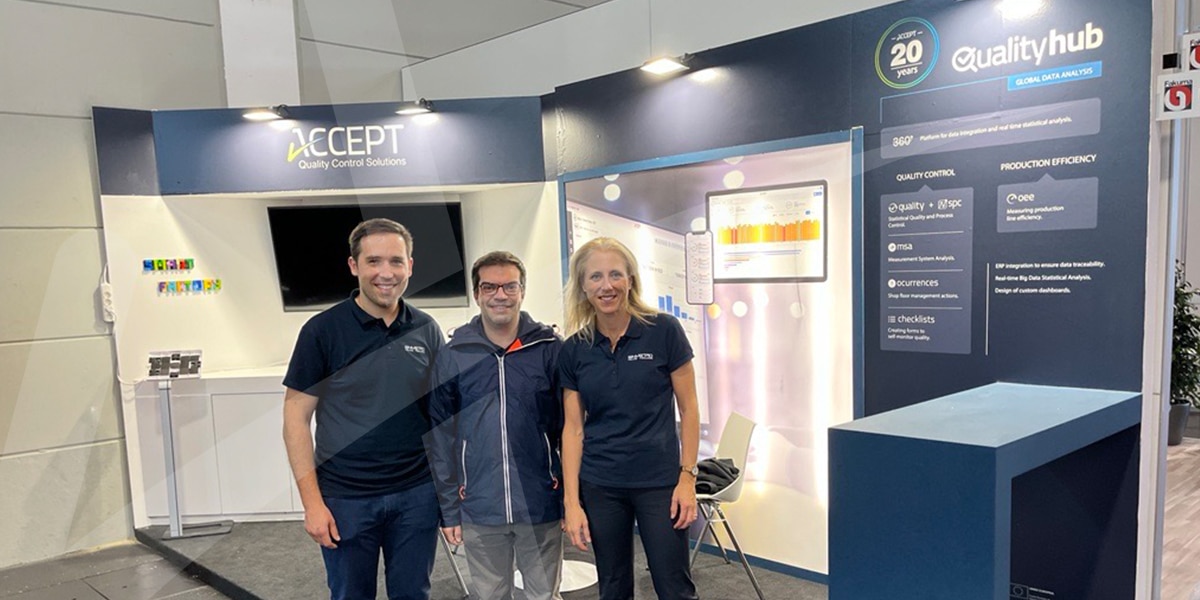 A equipa ACCEPT na feira Fakuma 2021