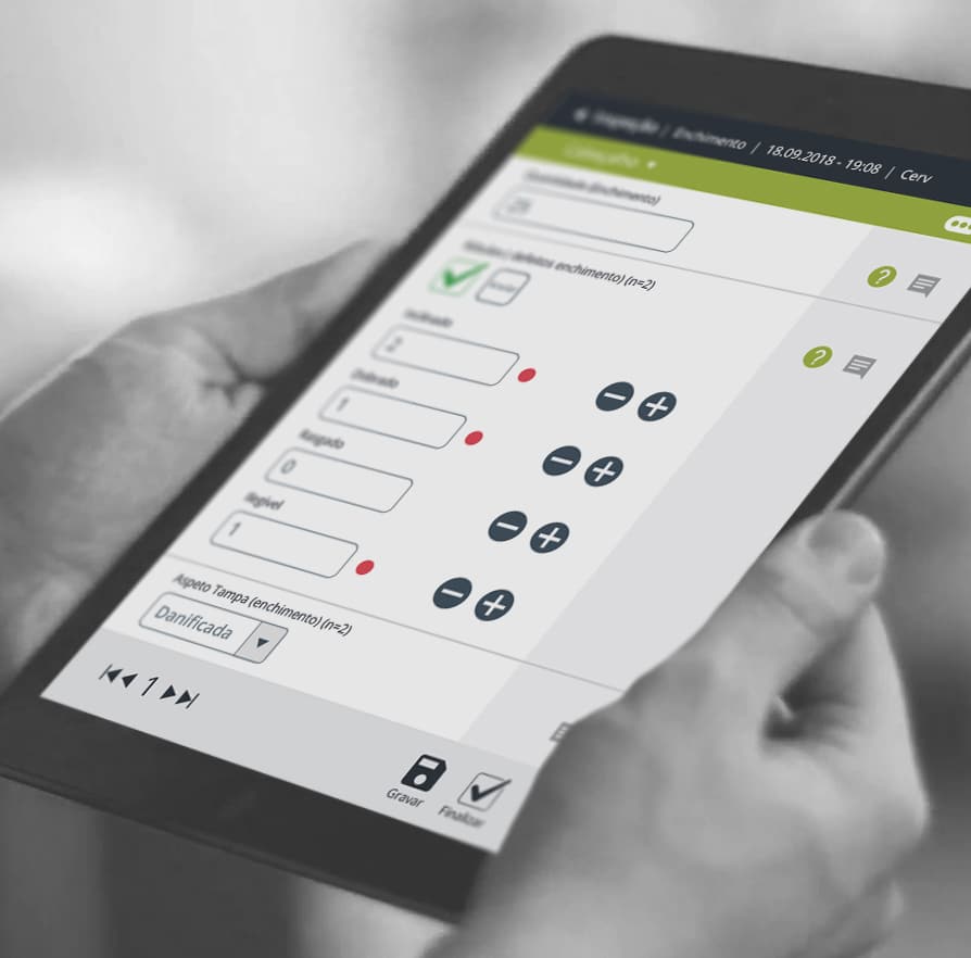 registo dos dados da Qualidade